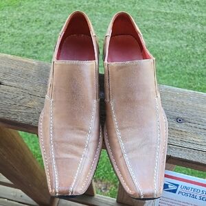 ALDO Men's Tan POINT TOE Dress Slip-On Shoes 43